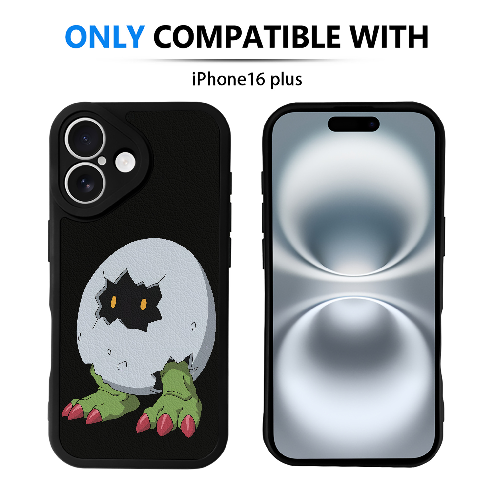 （画像用） Digimon デジタルモンスター/デジモン 【iPhone 16シリーズ対応】シリコンスマホケース（レザー調） 材質：シリコン